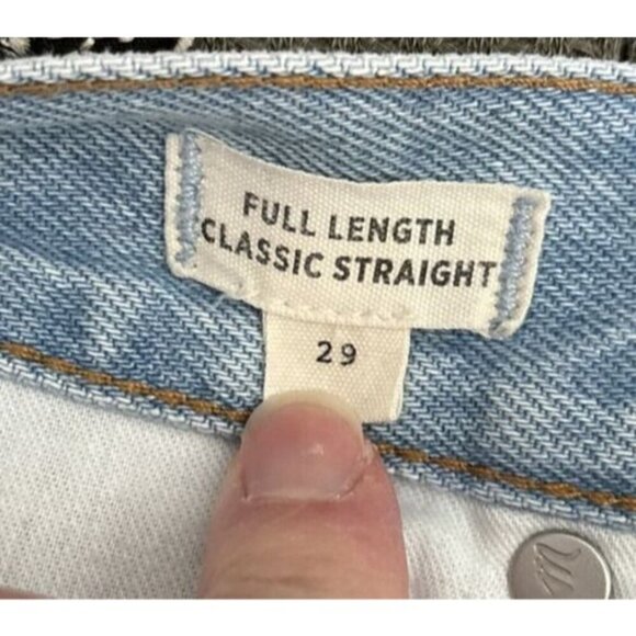 Madewell‎ Light Wash Full Length Classic Straight Blue Jeans High Rise Womens 29 - Picture 4 of 5